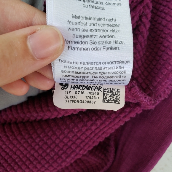 Mountain Hardwear| Full Zip Up Outdoor Jacket Polartec Purple Size Small - Picture 6 of 11